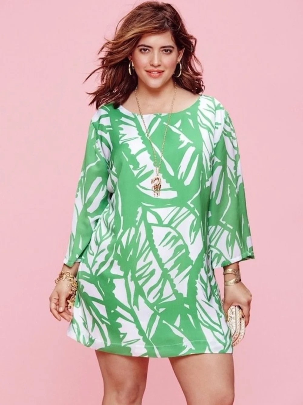 Limited-edition Lilly Pulitzer for Target Green Palm-Print Mini Dress